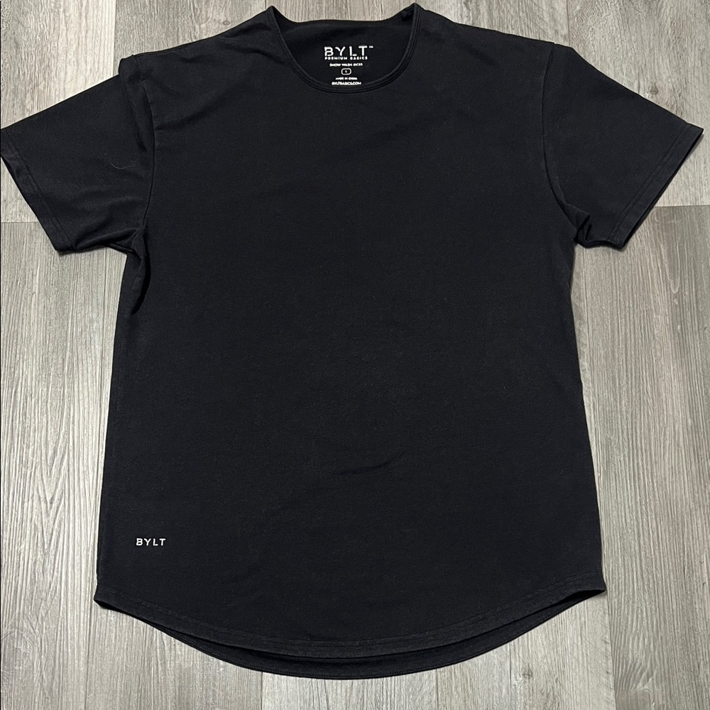 BYLT premium basics Men's Black T-Shirt/ snow wash DCSS